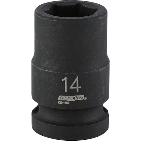 Channellock 1/2 In. Drive 14 mm 6-Point Shallow Metric Impact Socket 315001